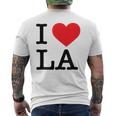 I Love La Top I Heart Los Angeles バケーションギフト メンズTシャツ バックプリント