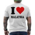 I Love Malaysia メンズTシャツ バックプリント