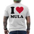 I Love Mula メンズTシャツ バックプリント