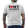 I Love My Grandpa I Heart My Grandpa メンズTシャツ バックプリント