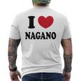 I Love Nagano 長野大好き メンズTシャツ バックプリント