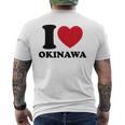 I Love Okinawa アイラブ 沖縄 メンズ 琉球 お土産 旅行 メンズTシャツ バックプリント