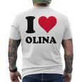 I Love Olina メンズTシャツ バックプリント