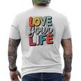 Love Your Life インスピレーション引用シャツ モチベーションアップ メンズTシャツ バックプリント