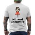 Mii Need A Cigarette Humour メンズ レディース メンズTシャツ バックプリント