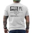 Msx Turbo R グリーン&ストーンウォッシュ効果 メンズTシャツ バックプリント