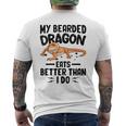 My Bearded Dragon Eats Better Than I Do トカゲ爬虫類 メンズTシャツ バックプリント