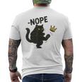 Nope No Kings In America Black Cat Pro Democracy Men's T-shirt Back Print