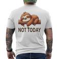 Not Todayloth 今日はナマケモノ メンズTシャツ バックプリント