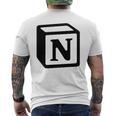 Notion アプリ All Notion Lovers Notion Aesthetic Notionユーザー メンズTシャツ バックプリント