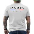 Paris With France Flag Novelty Graphic & Cool s メンズTシャツ バックプリント