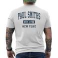 Paulmiths New York Ny ビンテージ アスレチック スポーツデザイン メンズTシャツ バックプリント
