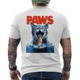 Paws Cat Lover ホラー映画 パロディ メンズTシャツ バックプリント
