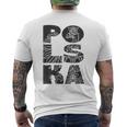 Polska Flag Eagle Polski Pride ポーランドヘリテージデザイン メンズTシャツ バックプリント