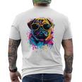 Pug Dog Lovers カラフル ポップアート パグ 長袖tシャツ メンズTシャツ バックプリント