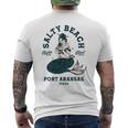Salty Beach Port Aransas テキサス マーメイドシャツ ダイブバー オイスター メンズTシャツ バックプリント