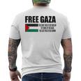 Save Gaza Free Palestine Free Gaza Proud Gaza Palestina メンズTシャツ バックプリント
