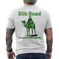 Silk Road 匿名マーケットプレイス キャメル ダークウェブ 暗号 Btc メンズTシャツ バックプリント