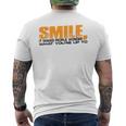 Smile It Makes People Wonder What You're Up To メンズTシャツ バックプリント