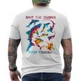 Stop Finning ジンベエザメ シュモクザメサメの種類タイダイ 長袖tシャツ メンズTシャツ バックプリント