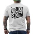 Stronger Than Thetorm Motivational Inspirational Positive メンズTシャツ バックプリント