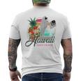 Sunset Beach Hawaii、サーフィンサーフボードレトロ、バックプリント メンズTシャツ バックプリント