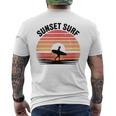 Sunseturf サーフボード ビンテージサーフィン サーファー用 メンズTシャツ バックプリント
