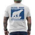 Svalbard ノルウェー ポーラーベア ロングイヤービーン スピッツベルゲン オーロラ メンズTシャツ バックプリント