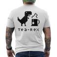 Tea Rex Pixel 8ビットゲーム恐竜 メンズTシャツ バックプリント