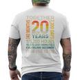 Together 20 Years Forever To Go 結婚20周年記念 メンズTシャツ バックプリント