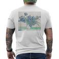 Trendyincentan Gogh Irises Famous Painting 1890 メンズTシャツ バックプリント