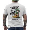 Tropic Like It's Hot パイナップル サマーサングラス ビーチ メンズTシャツ バックプリント
