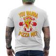 You Wanna Pizza Me 面白い ファイター ピザ愛好家 ファーストフード しゃれ 長袖tシャツ メンズTシャツ バックプリント