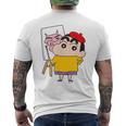 【まんが】クレヨンしんちゃん お絵描きしんちゃん メンズTシャツ バックプリント