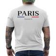 お土産 De Paris フランス国旗 愛の首都 ギフト メンズTシャツ バックプリント