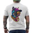 かっこいい ヒップホップ 猫 アーバン ストリートウェア B-Boy グラフィティ メンズTシャツ バックプリント