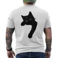 かわいい黒猫tシャツ ユニセックス メンズTシャツ バックプリント