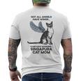すべての天使に翼があるわけではない-マザーシンガプーラキャットママ メンズTシャツ バックプリント