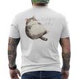 わがままボディ 猫 ねこ 太ったねこ ぽっちゃり 好ねこき かわいい おもしろ 面白い メンズTシャツ バックプリント