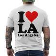 アイラブハートラロサンゼルスカリフォルニア メンズTシャツ バックプリント