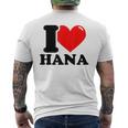 アイ・ラブ・ハナ メンズTシャツ バックプリント