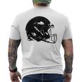 アメフト ヘルメット スケッチ アメリカンフットボール トレーニング メンズTシャツ バックプリント