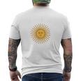 アルゼンチン国旗 アルゼンチン代表チームスタイル 5月の太陽 メンズTシャツ バックプリント