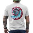 アンモナイトスパイラル貝殻 長袖tシャツ メンズTシャツ バックプリント