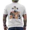 イングリッシュコッカースパニエルがいっぱい メンズTシャツ バックプリント