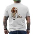 イングリッシュセッター 犬 モチーフ ペット アートワーク イングリッシュセッター メンズTシャツ バックプリント