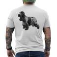 イングリッシュ・コッカー・スパニエル・ブルー・ローン メンズTシャツ バックプリント