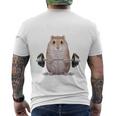ウェイトリフティング 筋トレ バーベル やる気がないなら家に帰れ ジャンガリアンハムスター メンズTシャツ バックプリント