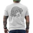 エッチ変態シャツ オタクガール ワイフアヘ顔 快感 メンズTシャツ バックプリント