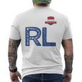 オランダ オランダ 人間の旗 文字 R And L Nederland メンズTシャツ バックプリント
